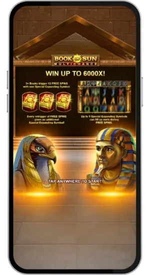 Book of Sun Multichance Intro Screen