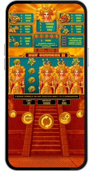 Sun Goddess II Paytable Overview