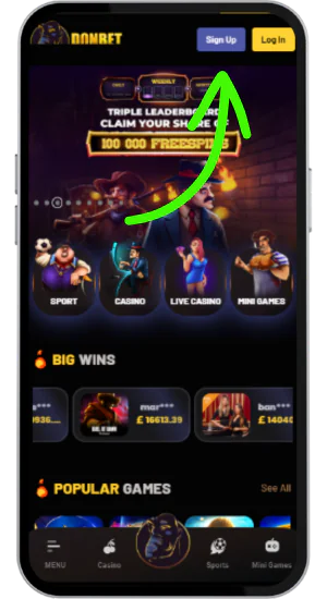 Donbet Sun slots Go to the official website