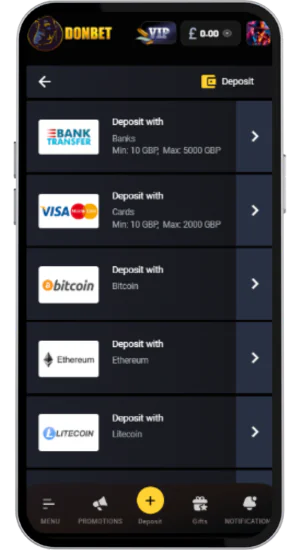Donbet Sun slots Make a deposit