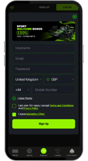Velobet Register your account